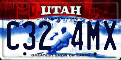 UT license plate C324MX