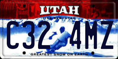 UT license plate C324MZ