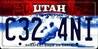 UT license plate C324NI