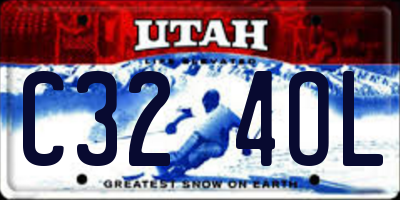 UT license plate C324OL
