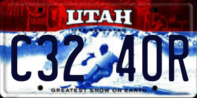 UT license plate C324OR