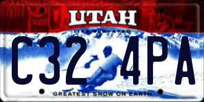 UT license plate C324PA