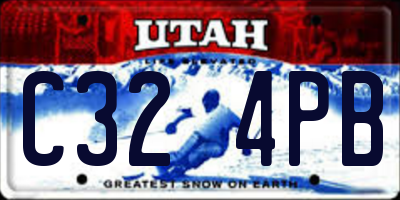 UT license plate C324PB