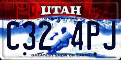 UT license plate C324PJ