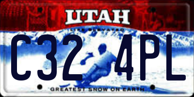 UT license plate C324PL