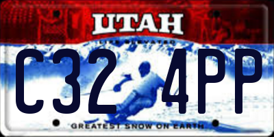 UT license plate C324PP