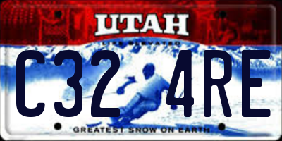 UT license plate C324RE