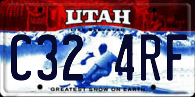 UT license plate C324RF