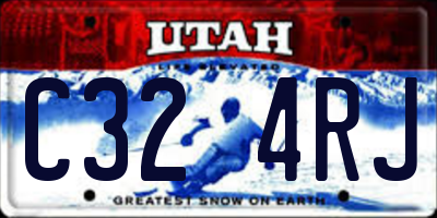 UT license plate C324RJ