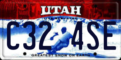 UT license plate C324SE