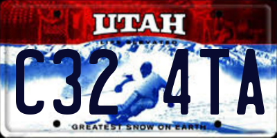 UT license plate C324TA