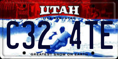 UT license plate C324TE