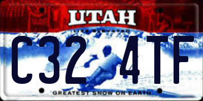 UT license plate C324TF