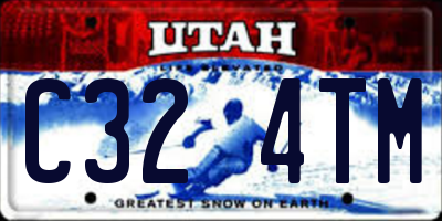 UT license plate C324TM