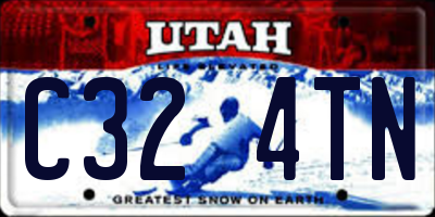 UT license plate C324TN
