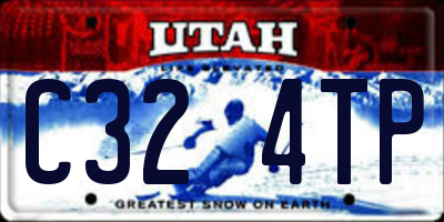 UT license plate C324TP