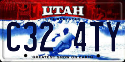 UT license plate C324TY