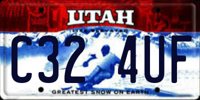 UT license plate C324UF