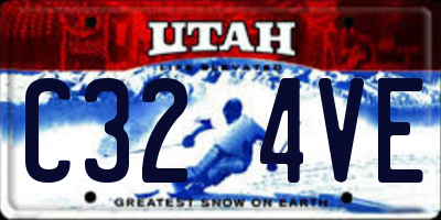 UT license plate C324VE