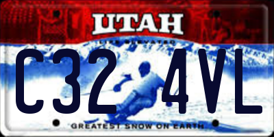 UT license plate C324VL