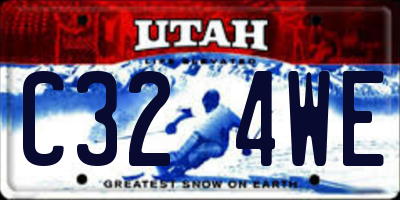 UT license plate C324WE