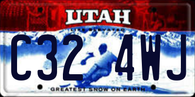 UT license plate C324WJ