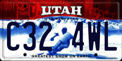 UT license plate C324WL