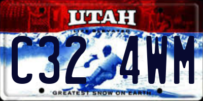 UT license plate C324WM