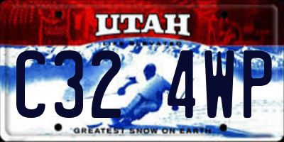 UT license plate C324WP