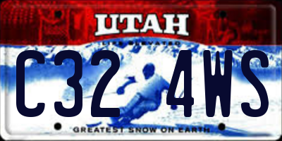 UT license plate C324WS