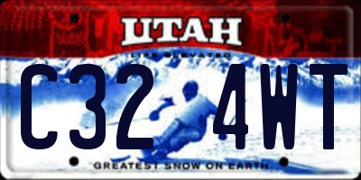 UT license plate C324WT