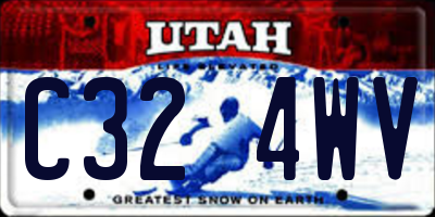UT license plate C324WV