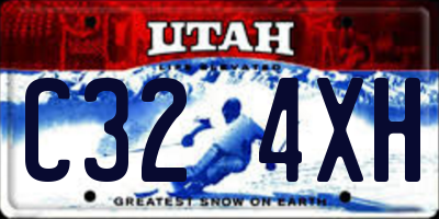 UT license plate C324XH