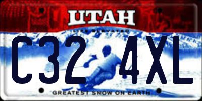 UT license plate C324XL