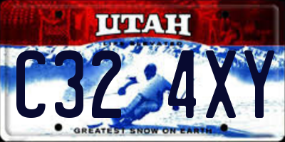 UT license plate C324XY