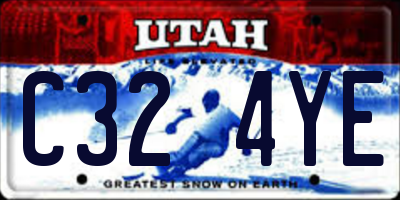 UT license plate C324YE