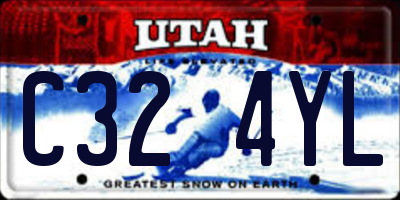 UT license plate C324YL
