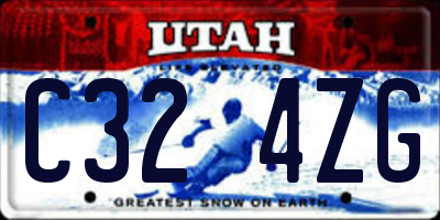 UT license plate C324ZG