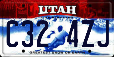 UT license plate C324ZJ