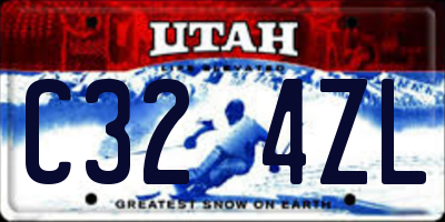 UT license plate C324ZL