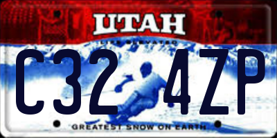 UT license plate C324ZP