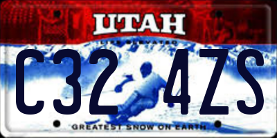 UT license plate C324ZS