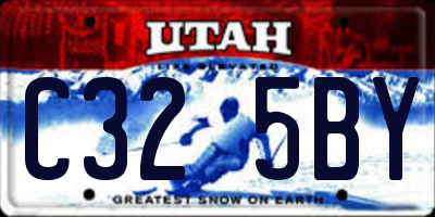 UT license plate C325BY