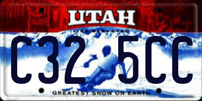 UT license plate C325CC