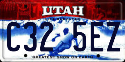 UT license plate C325EZ