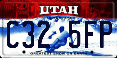 UT license plate C325FP