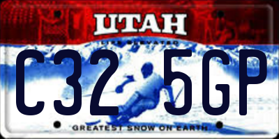 UT license plate C325GP