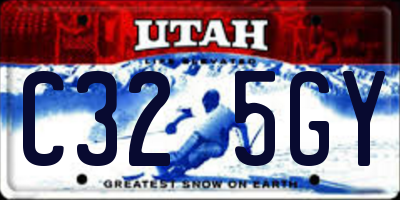 UT license plate C325GY