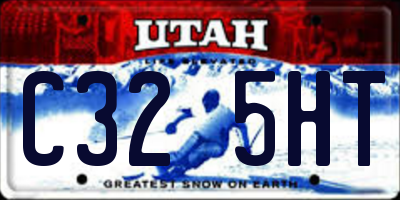 UT license plate C325HT