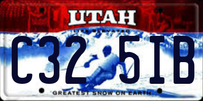 UT license plate C325IB